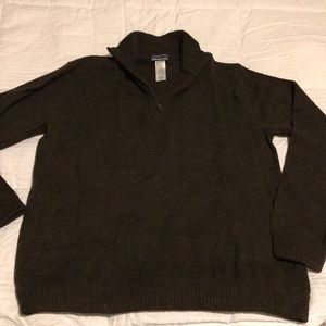 Patagonia wool half zip sweater